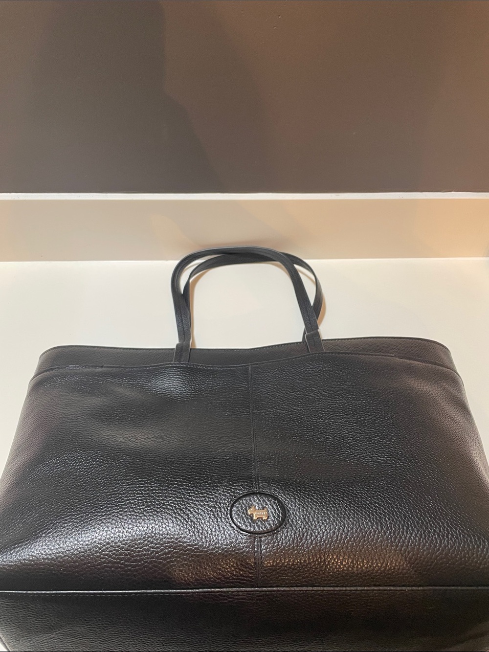 RADLEY LONDON Black Pebbled Leather Tote Bag